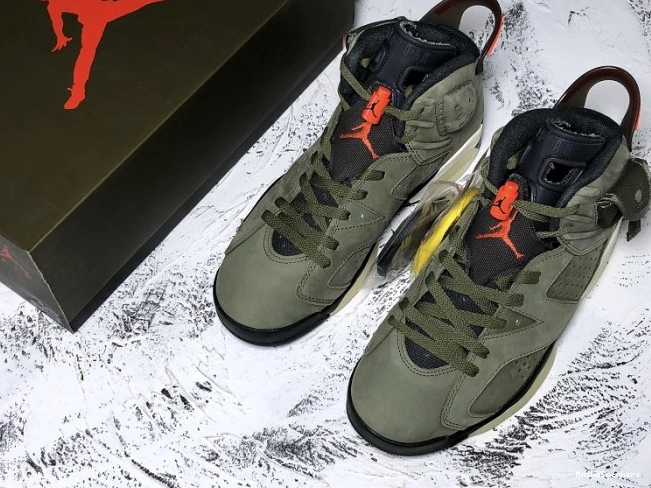 MaikeSneakers Scott CN1084-200 6 Medium Travis Olive x Jordan Air 0714
